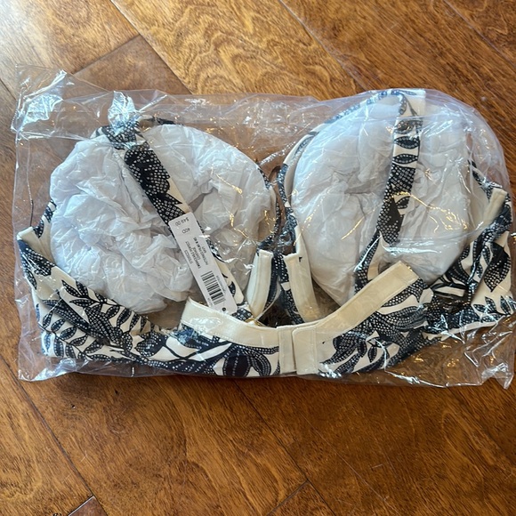 Soma Embraceable Full Coverage Bra Size 40D Patterned Palms Navy - Picture 3 of 4